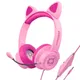 Audífonos Gamer de Diadema con Micrófono HyperGear Kombat Kitty para Niños